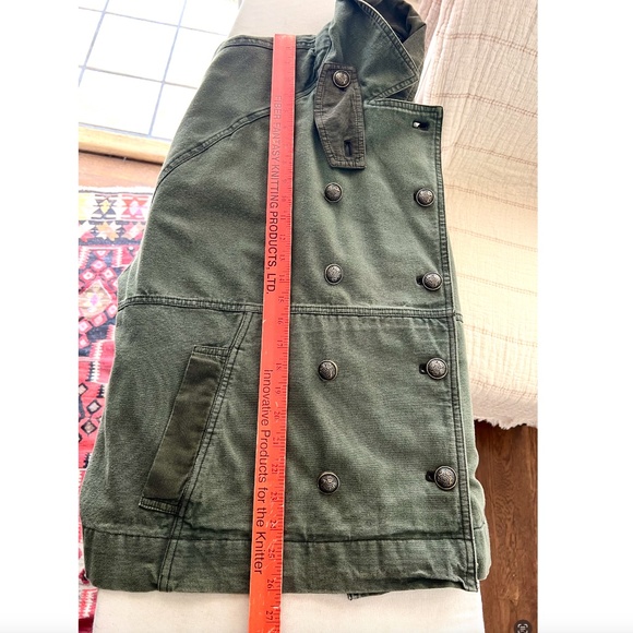 WE THE FREE Viva Surplus Cotton Pea Jacket in Army Green - S - Picture 12 of 13